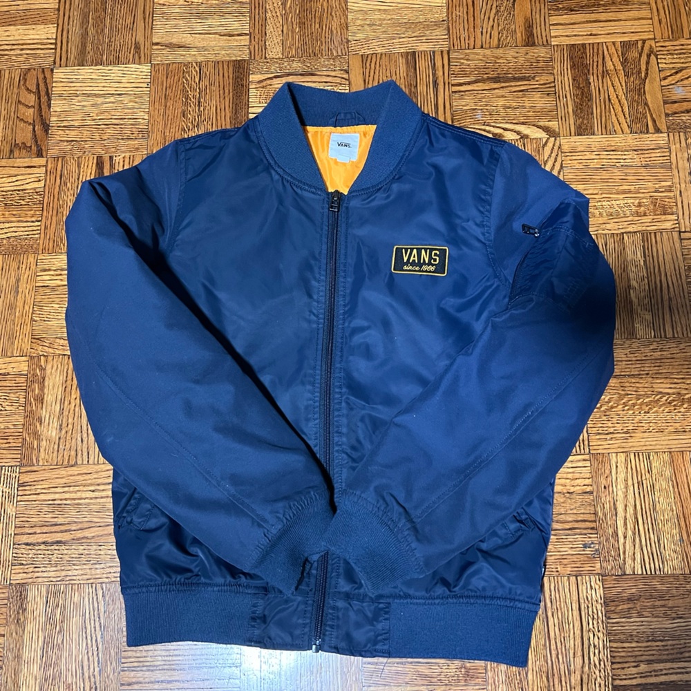 Vans Off the Wall Navy Blue Bomber Jacket